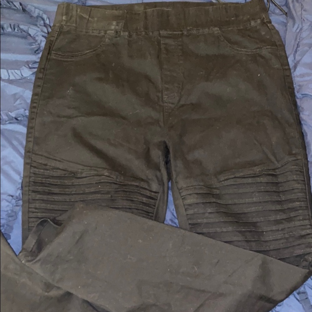 Black Moto style jeggings